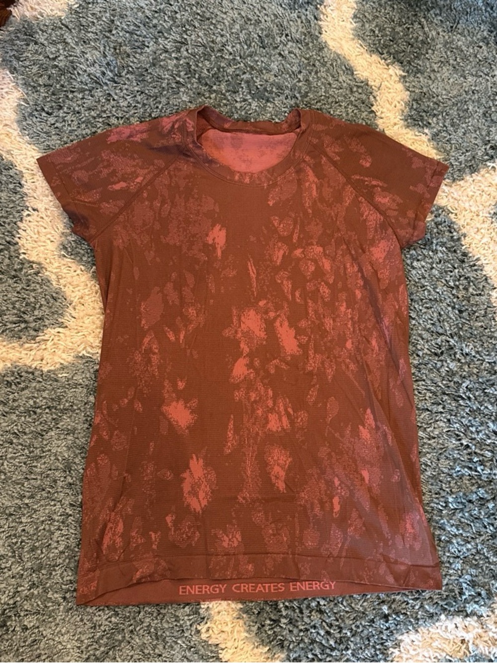 lululemon athletica Women's Rust Tie-Dye Short Sleeve Active Tee